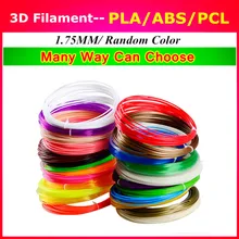 2018 New Arrival 3D Pen Filament PLA ABS PCL 1.75mm 5 OR 10Meter/Color Plastic 3D Printing Material For 3D Printer Pen Filament