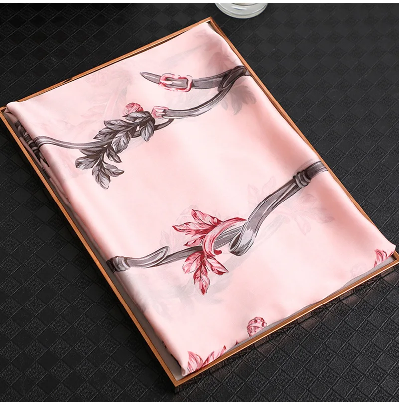 

180*90CM Women Silk scarf Beach Shawl Luxurious Wrap Designer scarves female Ppanshmina beach stole bandana
