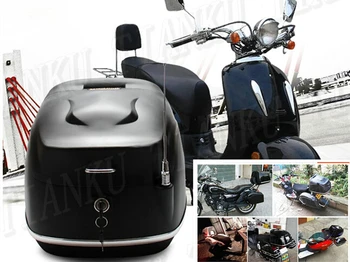 

Universal Motorcycle Matte black Hard Tail Box Storage Trunk For Street Bike Dual Sport Bike Chopper Custom Cruisers Bike ATV
