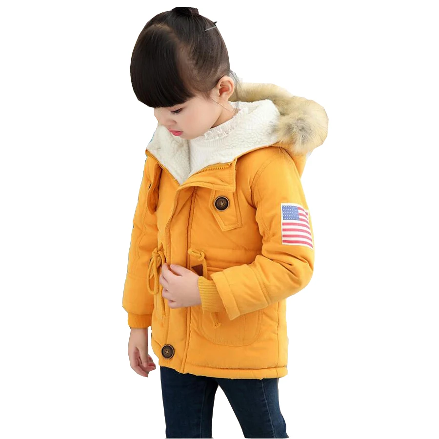 New Children Winter Clothing Coats Boys Girls Warm Jackets Park Hooded Slim Kids Outerwear Clothes Costumes Boys Windproof Coat