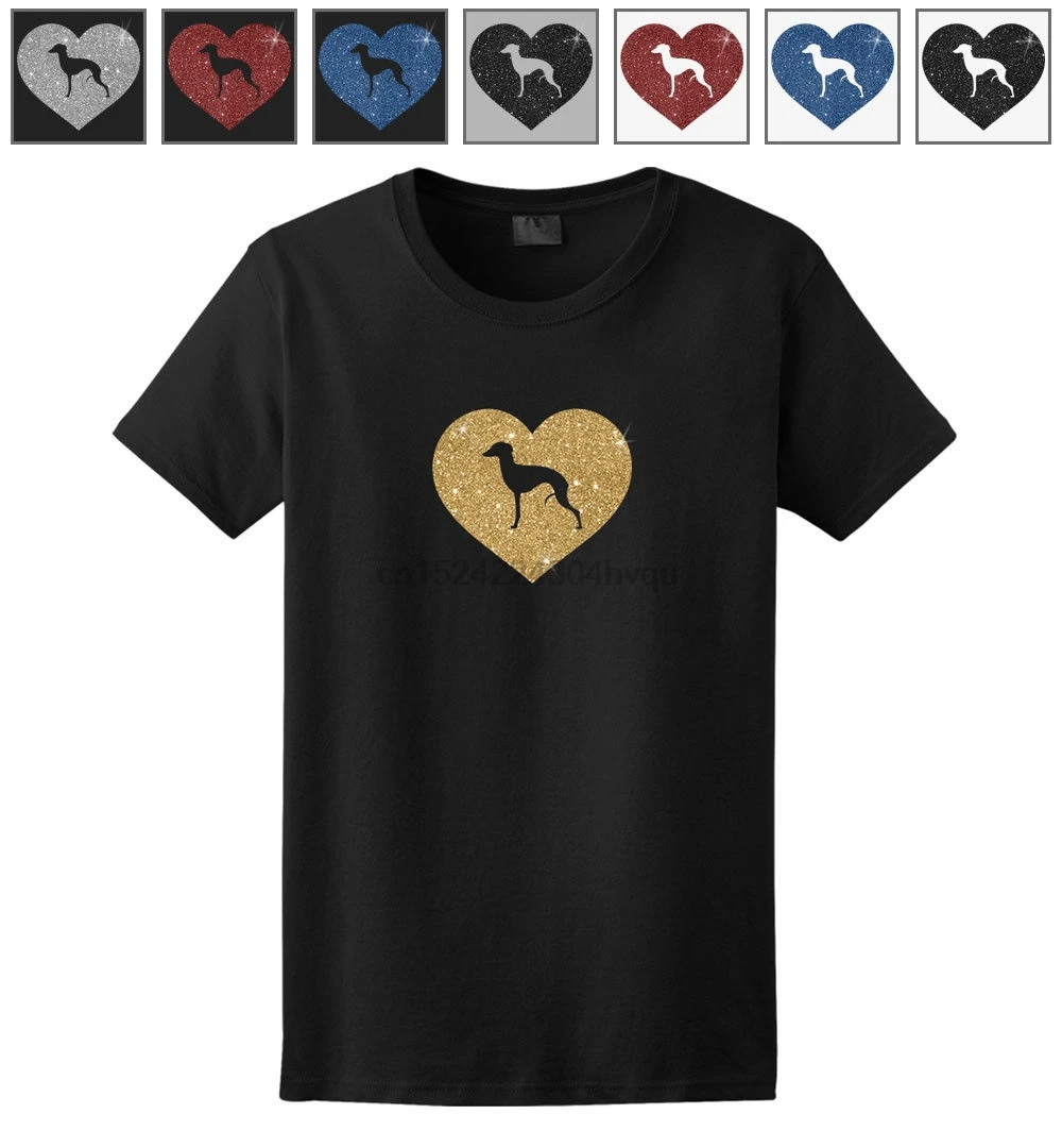 

Italian Greyhound Glitter Heart T-Shirt Men Women Ladies Female Youth Kids dog