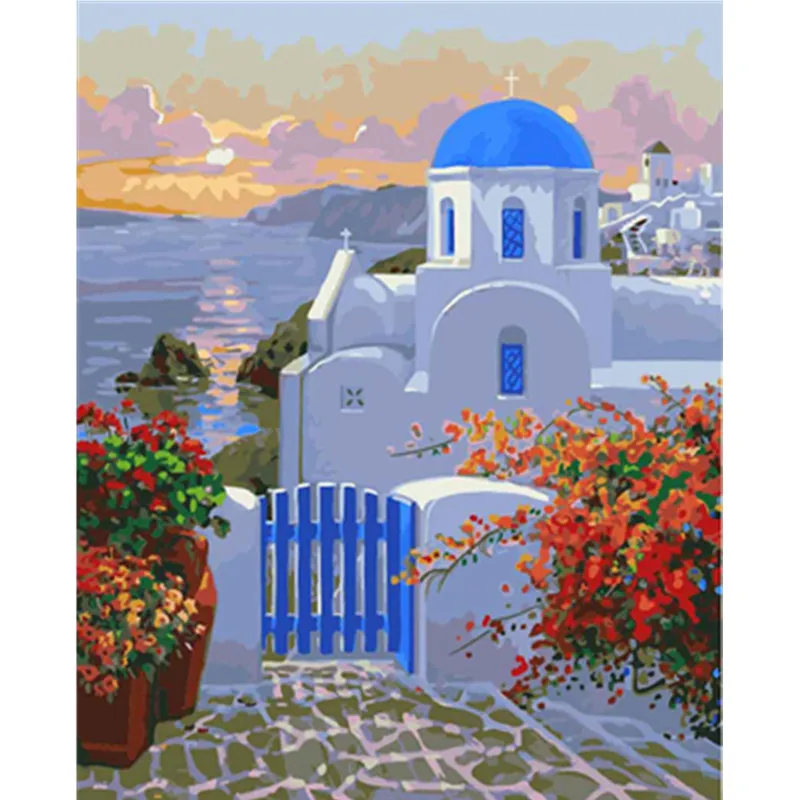 Картина по номерам DIY Прямая поставка 40x50 50x65 см Love sea-morning светящийся пейзаж холст