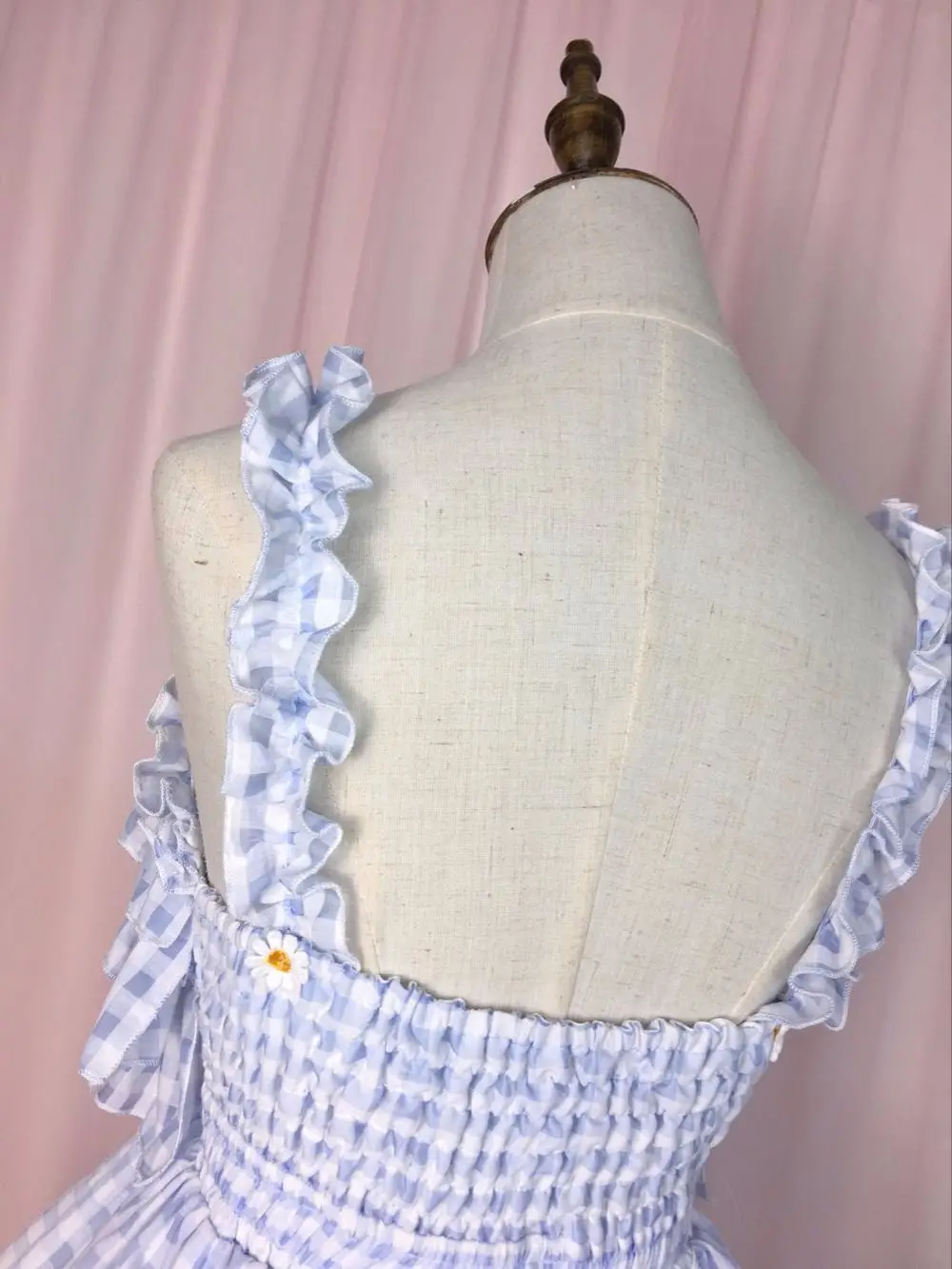 Summer-dress-for-women-Fresh-Lovely-Plaid-Daisy-Sleeveless-Mini-Dresses-Sweet-Lolita-Girl-Japan-Princess_