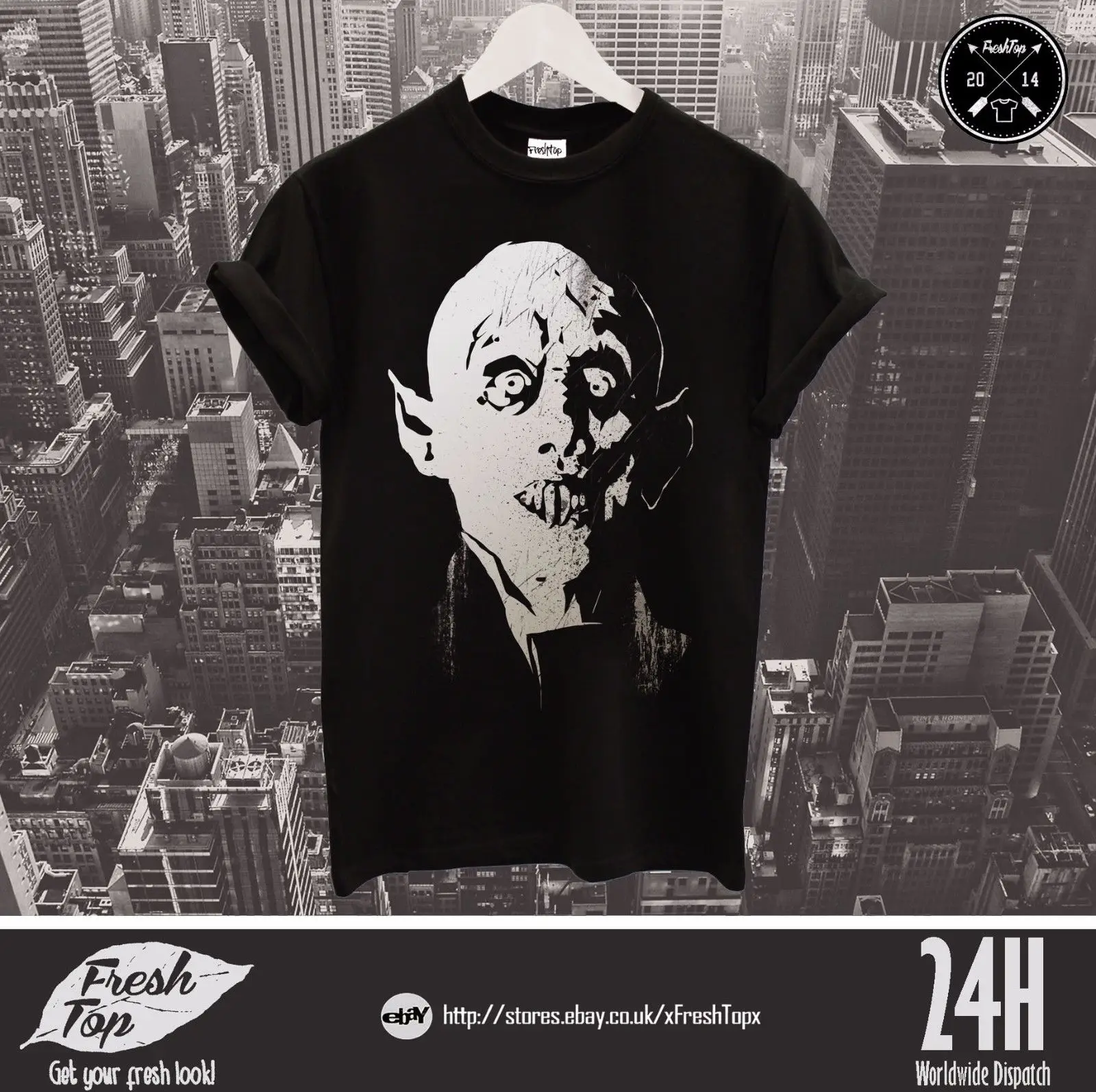 

Nosferatu A Symphony of Horror T Shirt Top Dracula Halloween Vampire Gift Zombie Cool Casual pride t shirt men Unisex Fashion