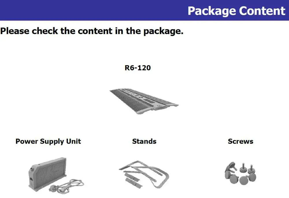 PACKAGE CONTENT -120