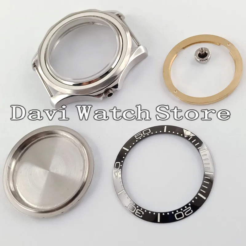 41mm Orologio caso luminoso blu lunetta per ETA 2836 movimento Miyota 8215 821A P921
