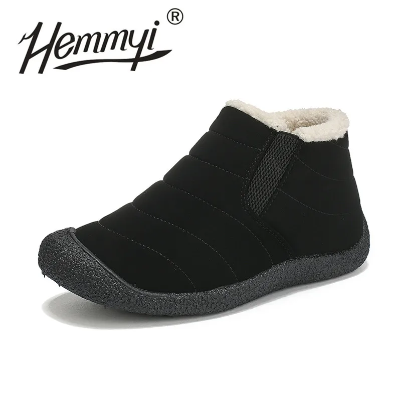 

Hemmyi Unisex Winter Shoes for Men Waterproof Cotton Cloth Mens Boots Warm Plush Schoenen Vrouw Big Size 36-46 Botas Hombre