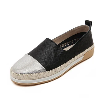 

Spring Autumn Women Loafer Round Toe Espadrilles Mixed Colors Comfortable Hemp Bottom Frisherman Shoes Slip On Zapato Mujer Z181