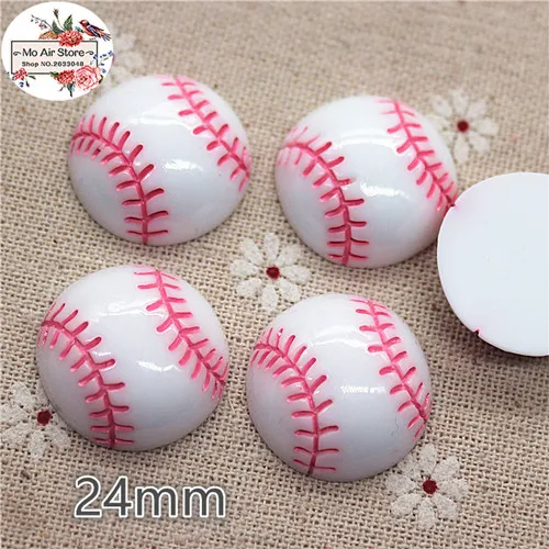 tennis 10pcs 10 шт смолы футбол, баскетбол, спорт плоская спина, Кабошон Художественное украшение поделка-Шарм DIY 24 мм - Цвет: tennis 10pcs