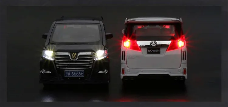 Изысканный подарок 1:32 Hong Kong alphard модель сплава автомобиля, моделирование литой под давлением звук и свет задняя сила модель SUV