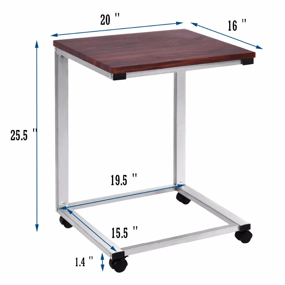 Giantex Coffee Tray Sofa Side End Table Modern Lap Stand TV Snack Ottoman Couch Room Rolling Living Room Side Table HW54185 Giantex Coffee Tray Sofa Side End Table Modern Lap Stand TV Snack Ottoman Couch Room Rolling Living Room Side Table HW54185