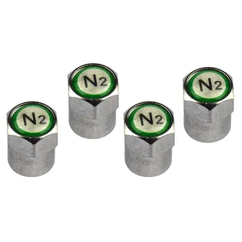 

Set of 4 Nitrogen N2 Green Copper Tire Stem Valve Caps Covers Car Accessories
