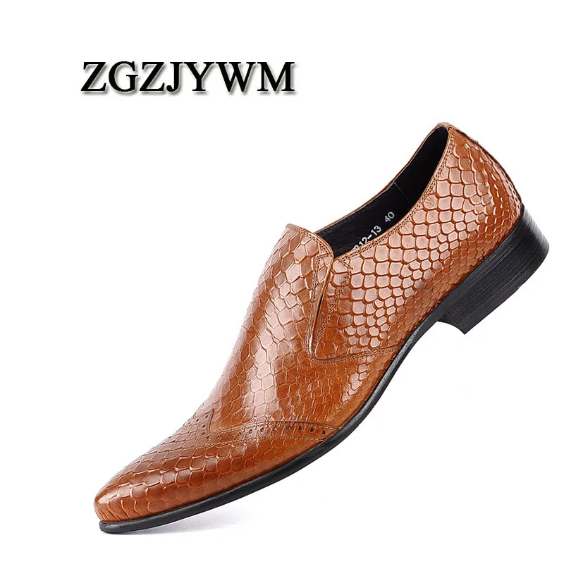 ZGZJYWM модные удобные черные/коричневые натуральные вязаные Кожаные слипоны с