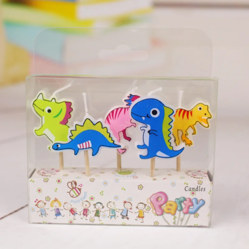

1 Pack Cute dinosaur candles children's Birthday party cartoon candle no smoke