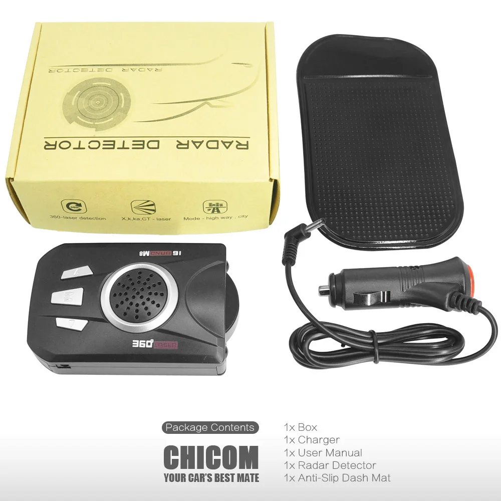 360 Car Speed Limited Detection Voice Alert Radar Detector Full Band Scanning Radar Laser Detectors Edemia Consumer Electronics