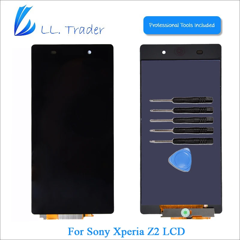 

LL TRADER Highscreen 100% Tested LCD Screen for Sony Xperia Z2 LCD Display D6503 Touch Digitizer Assembly Full Replacement Parts