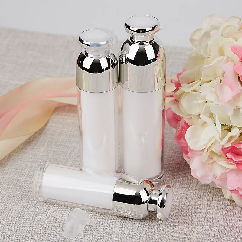 30ml 50ml 100ml 아크릴 진공 펌프 병 메이크업 크림 로션 샴푸 에어리스 리필 용 여행 화장품 용기 6 개/몫