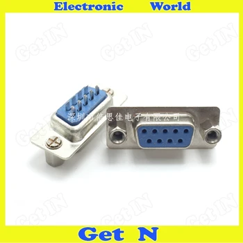 

20pcs 9 Pin Serial DB9 Female Socket Blue Plastic Pin Solder Type Connector Before Screw Nuts