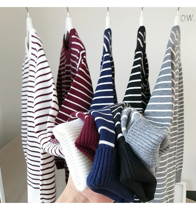 LAPPSTER, полосатые свитера в Корейском стиле с открытыми плечами, 2019 Мужской пуловер, мужской свитер с круглым вырезом, Harajuku, пара повседневных