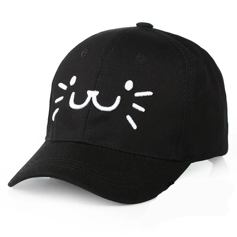 Buy Fashion Cartoon Cat Face Embroidery Baseball Cap