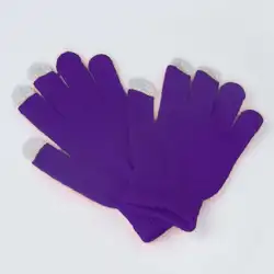 Унисекс трикотажный подогреватель перчатки с сенсорным экраном зимние Лоскутные перчатки