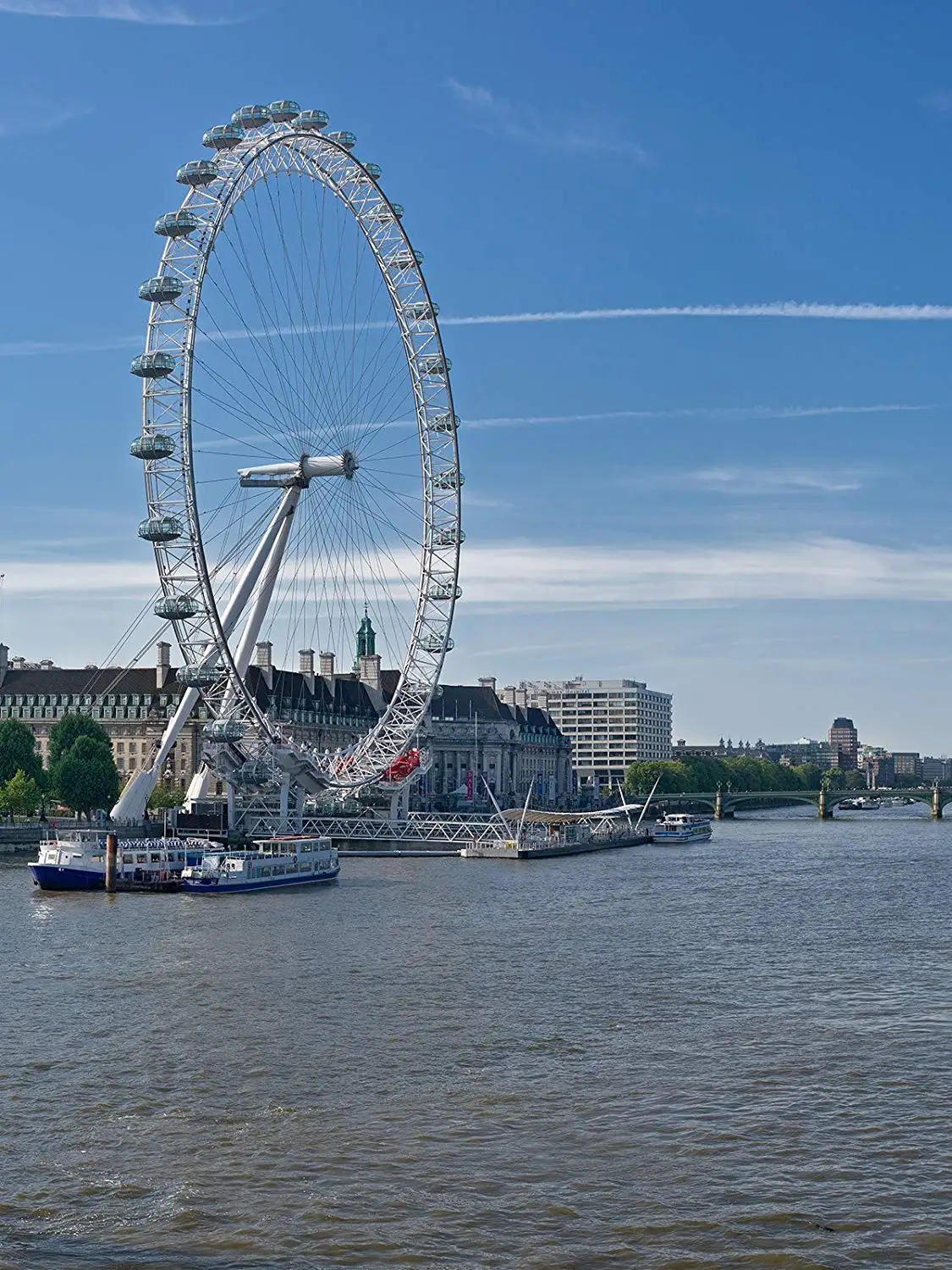 5x7ft Thames панорама фото фон Лондон глаз Европейская Фотография Студия