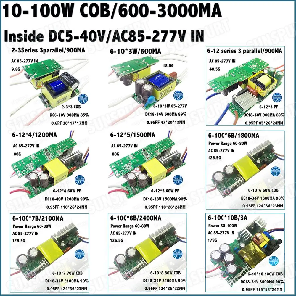 10-100W COB