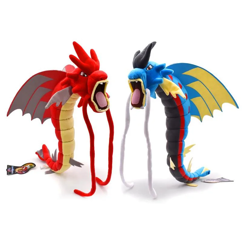 Gyarados Плюшевые игрушки Аниме Карманный Монстр красный синий Gyarado Дракон Montre