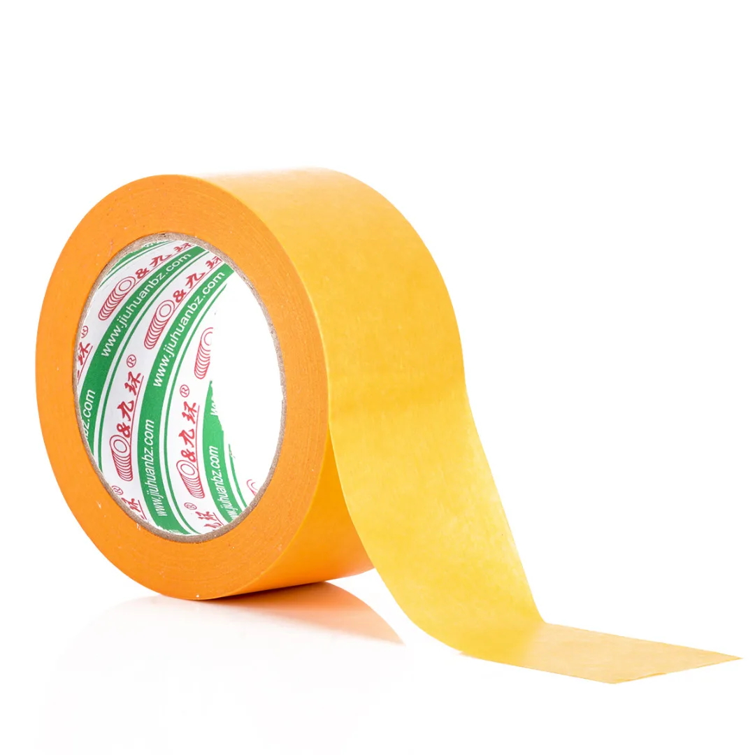 6mm/10mm/12mm/18mm/50mm Yellow Tape Adhesive Masking Tape Paint Spray Paper Tape 50M