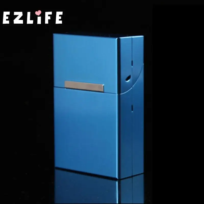 EZLIFE Алюминиевый металлический футляр для сигарет, Жесткий Чехол для хранения табака, упаковка 20 шт, подарок XN187