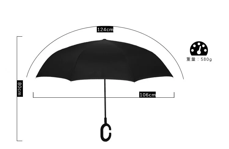 Ветрозащитный обратный складной двойной слой перевернутый зонтик самостоящий зонтик дождь/солнце для женщин/мужчин высокое качество подарок flowe прочный