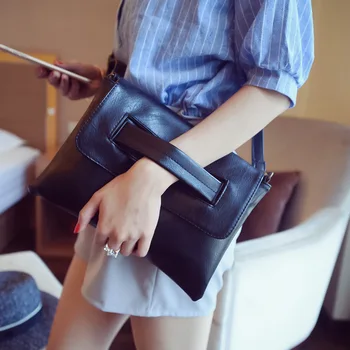 

Hot Selling Women Bag Wrist Clutches Envelope Evening Bag Pu Leather Quality Messenger Bag Crossbody Shoulder Female Hand Bag