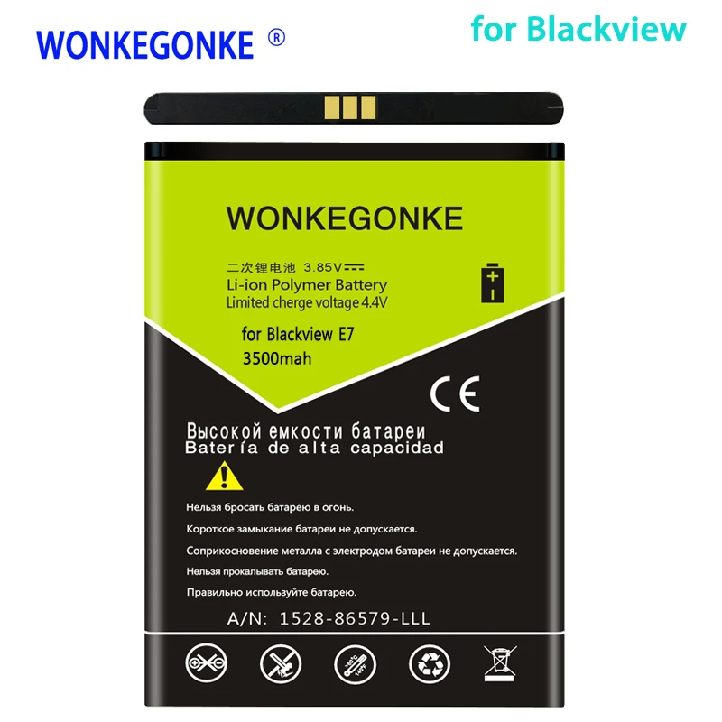 WONKEGONKE 3500 mah для Blackview E7 батарея для Blackview E7 S Замена батареи мобильного телефона Bateria высокого качества