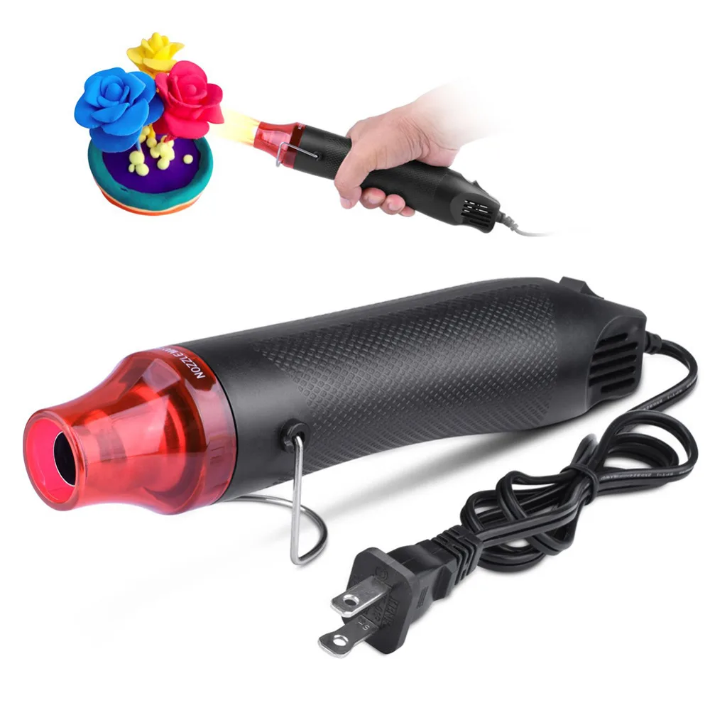 

DIY Tool Heat Gun 110V 220V DIY Using Heat Gun Electric Power Tool Hot Air 300W Temperature Gun with Supporting Seat Shrink