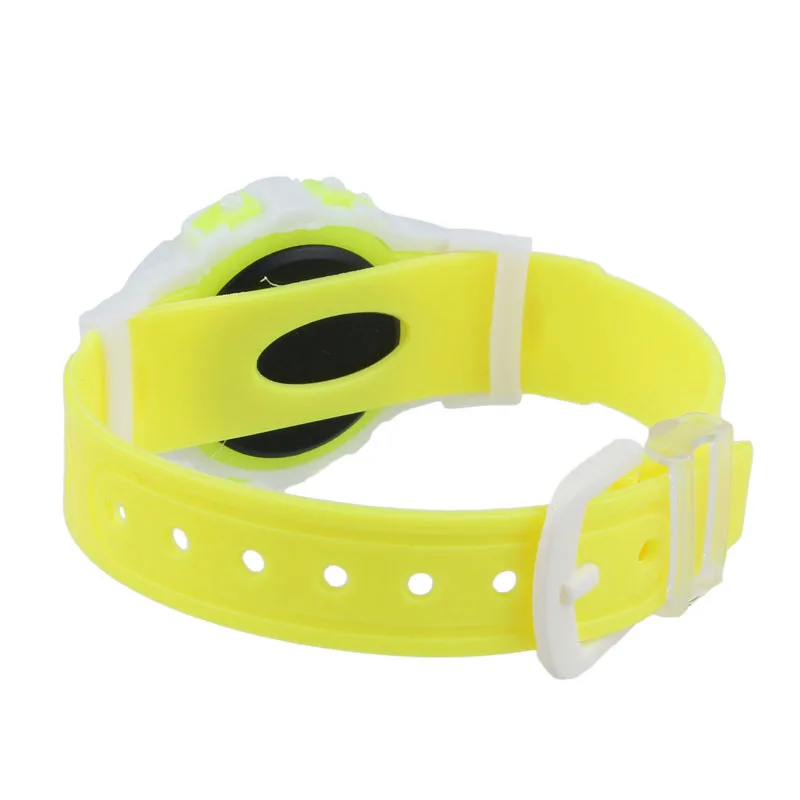 Электронные детские цифровые наручные спортивные часы montre enfant для мальчиков и девочек, силиконовые наручные часы reloj infantil, желтый цвет