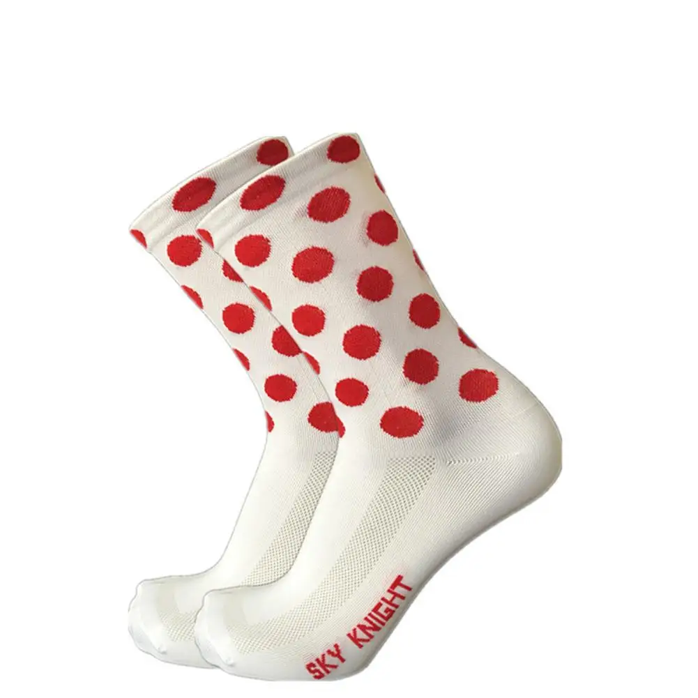 Профессиональные волнистые носки для езды на велосипеде, Спортивные Компрессионные носки для мужчин и женщин - Цвет: Бежевый