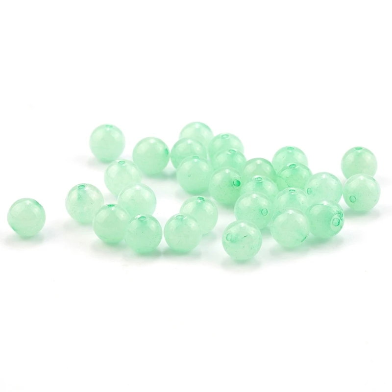 

Hot sale 8-10mm round loose beads Mint green Smooth Natural Stone beads Spacer beads for bracelet necklace Jewelry making 20PCS