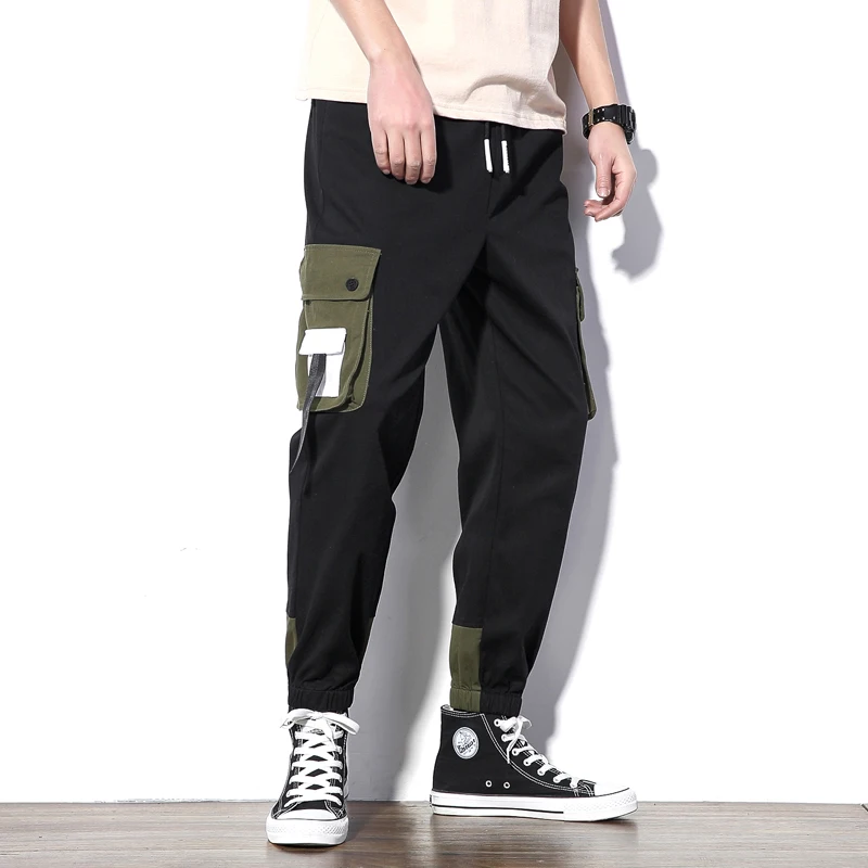 M-5XL 2019 Spring Track Pants Men Sweatpants Mens Joggers Pants Cargo Camo Tactical Harem Green Pants Men