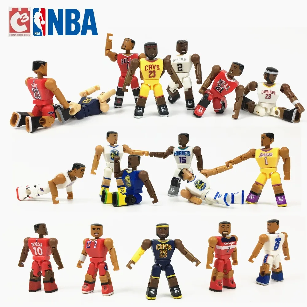 

Building Blocks NBA Basketball Player MINI Bricks Action Figure From Original C3 Construction Spurs Cavaliers James Paul Toy Kid