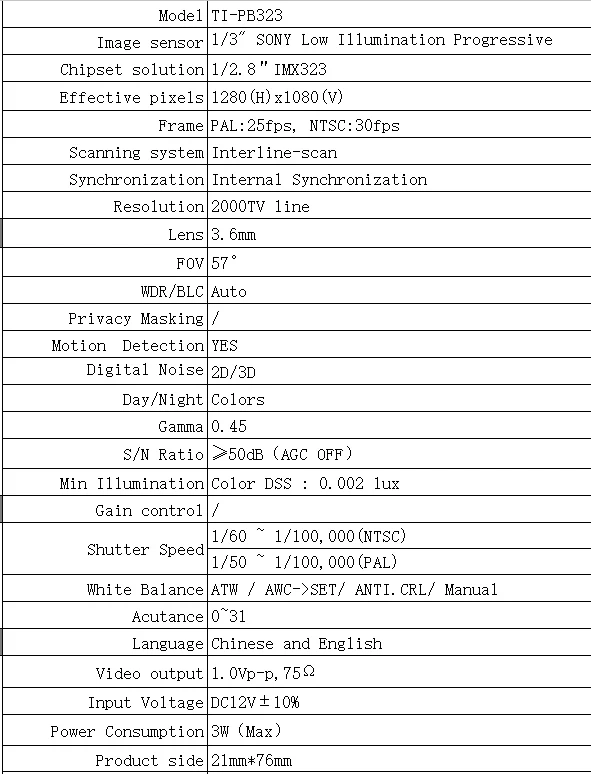 1080P sony IMX 323+ NVP2441 низкая люкс мини плата камера 2000TVL CCTV безопасности видеонаблюдения Мини камера модуль