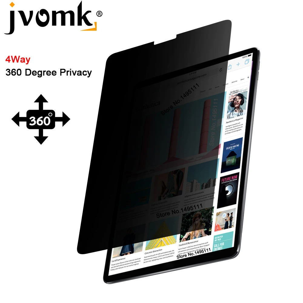 PET 360 градусов Фильтр конфиденциальности для нового iPad 9 7 &quot2017 2018/Air 2/Pro дюймов