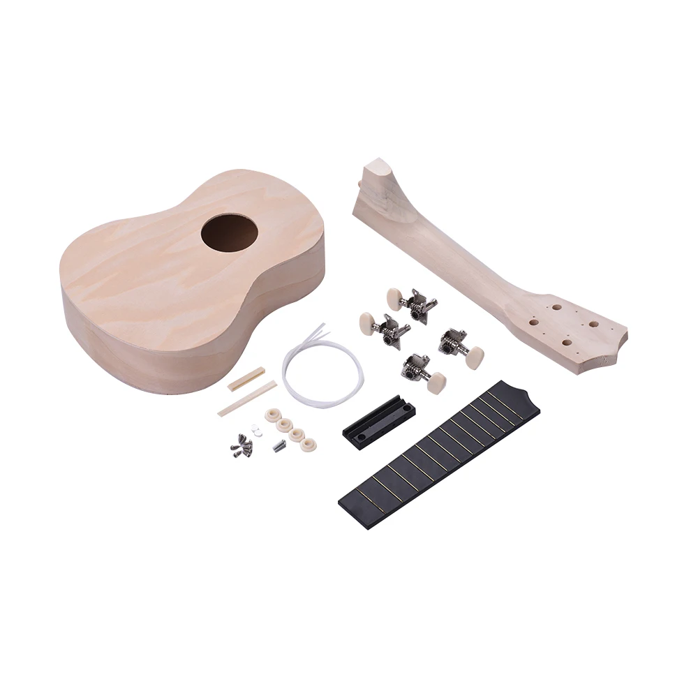 Незавершенные DIY Гавайские гитары укулеле 2" Ukelele Uke Kit липа тело и шеи пластик гриф и мост нейлоновая струна для любителей укулеле