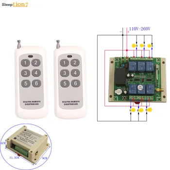 

Sleeplion Remote Control Switch 110V-220V Universal 220V 6 Channel Wireless Switch 6Ch RF Transmitter Receiver 433MHz/315MHz