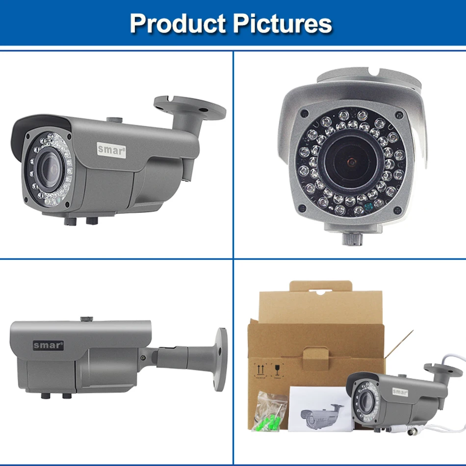 CCTV Focusing Metal Waterproof IP66 1080P AHD Camera Sony IMX322 HD 2.8-12mm 4X Zoom Manual Lens Surveillance Bullet Camera (3)