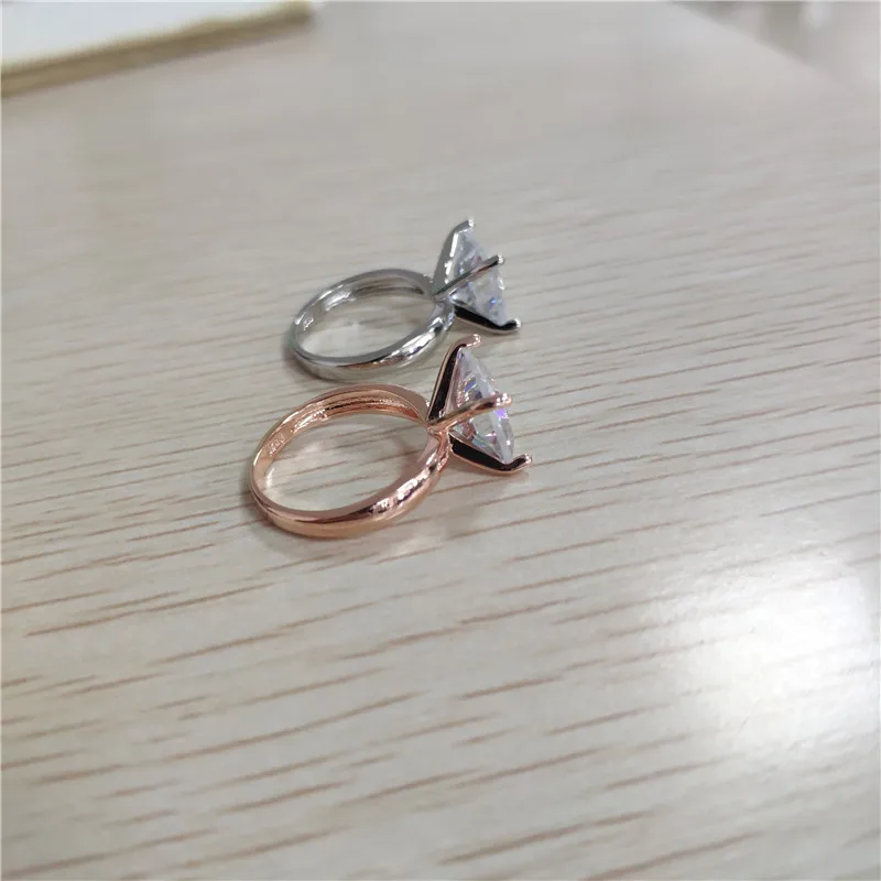 Gold Color Wedding Stone Ring Couple Lover Mood Ring Silver Color Rings for Women Minimalist Jewelry Anillos Mujer E5N678