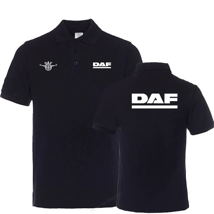 Летние классические Брендовые мужские рубашки поло DAF мужские повседневные однотонные хлопковые топы с коротким рукавом Поло