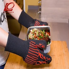 1 пара для микроволновой печи камин барбекю арамидный 1313 Материал красный силикагель термостойкие перчатки