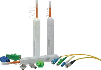 

10pcs 1.25mm and 2.5mm One Click Fiber Optic Connector Cleaner Pen For LC / MU and FC / SC /ST Adapters and Terrules