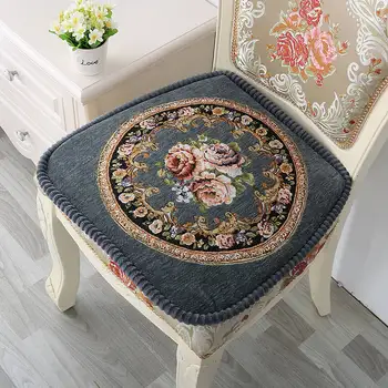 

Floral Dining Chair Cushion For Kitchen Decor Anti-skid Home Seat Pad European Almofada For Chair Decorative Cushion Pillow Mat