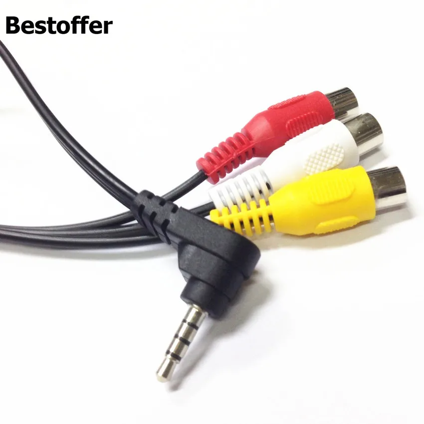 Оптовая продажа 100 шт./лот 3 5 мм мини AV штекер 3RCA гнездо M/F аудио видео кабель